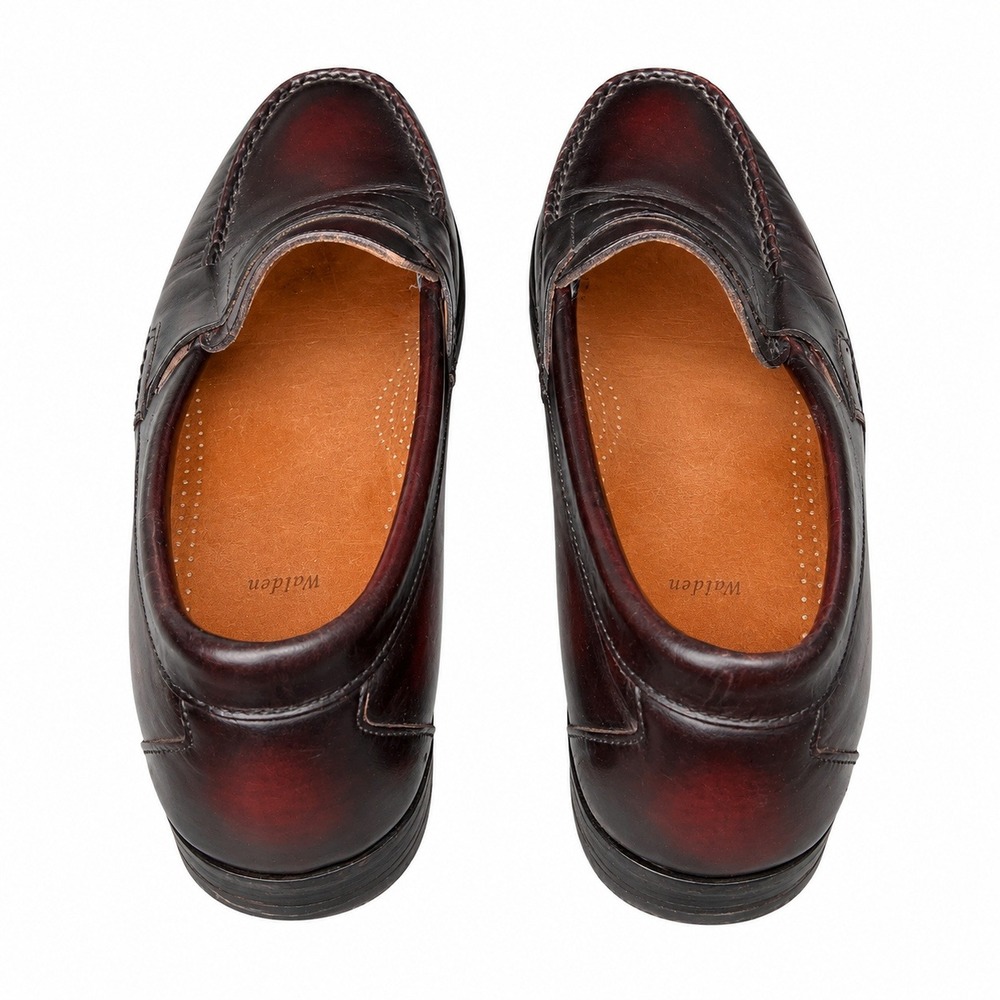 Allen Edmonds Walden Penny Loafers Mens Size 11.5 D Width Burgundy Leather USA - Picture 3 of 8